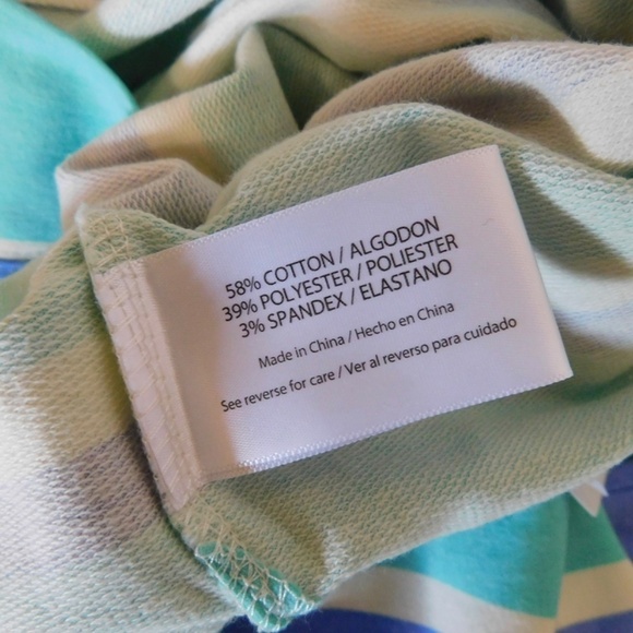 NWT!! WILDFOX Two-Piece Set Top Shorts Green Blue Stripe Loungewear XX-Large XXL - Picture 14 of 16